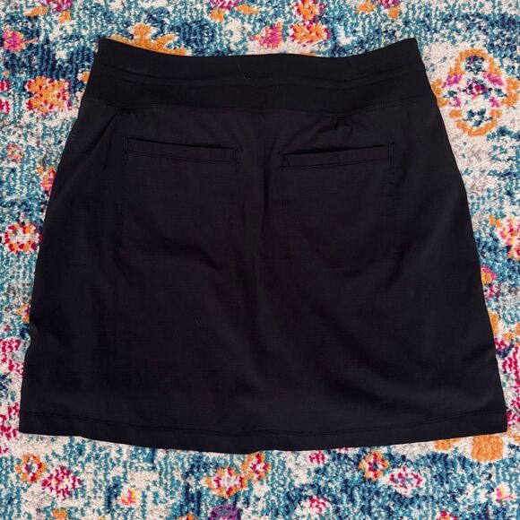Athleta Women's Black TREKKIE NORTH Performance Skort Drawstring Size 2 - Picture 2 of 6